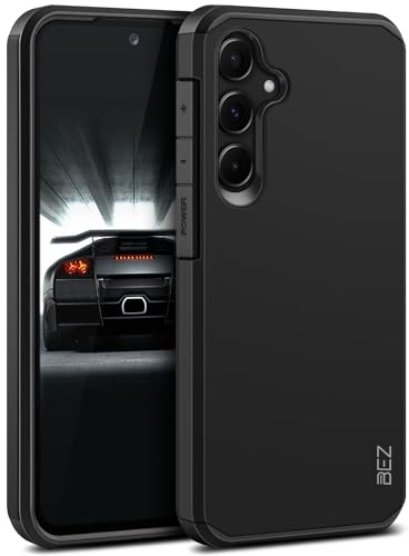 BEZ® Coque pour Samsung A55 5G, Housse Etui pour Samsung Galaxy A55 5G Antichoc Survivor Double Protection Resistante, Noir
