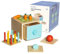 Wuddis 4-in-1 Motorikwürfel ab 1 Jahr - Objektpermanenz Box - Montessori Spielzeug ab 1 Jahr - Umweltfreundliche Farben, FSC-Zertifiziertes Holz - Ideal Für Sicheres Lernen und Spielen