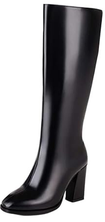 Generisch warehouse deal Langschaft Stiefel Damen Damen Flach Rutschfeste Laufsohle Elegant Klobiger Blockabsatz Spitze Zehe artikel unter 1 euro 3 euro artikel