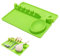 Kitchen Silicone Utensil Holder,Silicone Spoon Rest, Kitchen Gadgets, Silicone Cutlery Holder with Drip Pad for Multiple Utensils（Green）