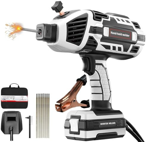 Portable Welding Machine, Portable Welder Handheld,Handheld Welding Machine, Portable Welder Handheld for 1/16″-1/8″ Welding Rods (Gray)