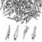 HJZHII 120 pinzas pequeñas de cocodrilo, pinzas de pelo de cocodrilo de metal plateado de 1.14 pulgadas, horquillas de cocodrilo pequeñas de aleación de bricolaje, pinzas de dientes de cocodrilo,