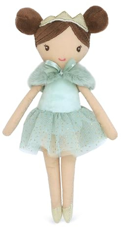 MON AMI Joelle Princess Pocket Doll, 10-Inch Plush Collectible Girls | charming collectible princess doll, soft plush build, pocket-sized companion, nursery décor accent, birthday shower gift