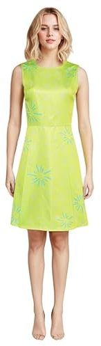 Ubaywey Vestido de verano estampado verde de lujo sin mangas hasta la rodilla vestido Halloween carnaval traje mujer M