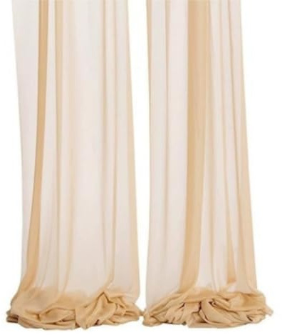 Pmnzdy 20 * 275cm Tüllstoff Stuhldekoration Tüll Stuhlschleifen Hochzeit Stuhl Hochzeitsstuhl Dekoration Tüll Stuhlschärpen Schleifen Chiffon Dekostoffe für Hochzeit Party Weihnachten Gold 1 Stück