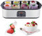 Electric Yoghurt Maker, 1400 ml Rapid Yoghurt Maker with 8 Glass Jars, Adjustable Temperature and Time, Stainless Steel Body for Easy Cleaning, Perfect for Homemade Family Recipes (Option 1)