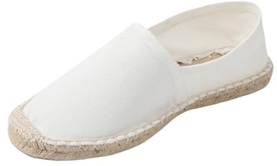 R-ISLAND Espadrillor för kvinnor, vuxna, bekväma, lätta, bra för hemmet utomhus., Vit, 39 EU