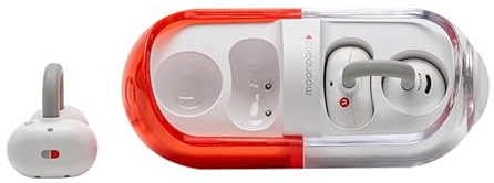 Moondrop Pill Open Ear Kopfhörer Bluetooth 6.0 OWS Hängende Ohrhörer IPX4 Open Ear Clip Wireless Earbuds Built-in AI ENC MD-0WS-003 (RED)
