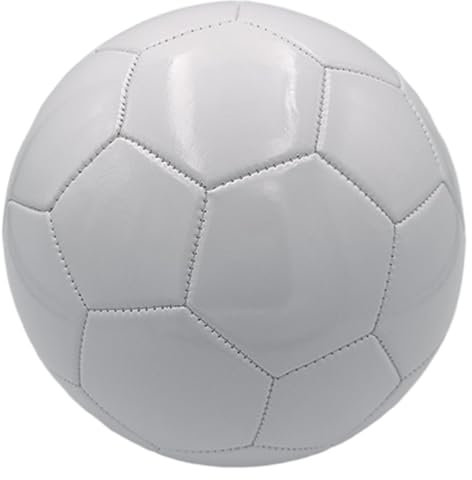 Jcasbdn Ballon de Football Taille 5 PVC Blanc PVC Ball de Foot