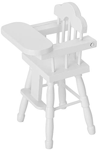 HEEPDD Puppe High Stuhl, Hochstuhl Essstuhl Modell Miniatur Dining High Stuhl Model Möbel für 1/12 Puppenhaus Reborn Girl Puppen Accessoirefurniture Puppen und Stoffspielzeug