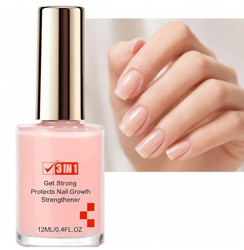 Nail Strengthener - Extra Strong Nail Hardener for Damaged Nails - Quick Dry Smoothing Nail Repair Serum for Nail Growth - Nail Strengthening Base Coat for Nails Care Treatment