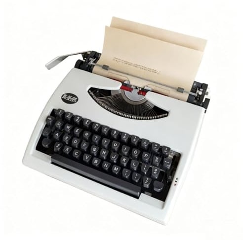 Vintage Manuelle Schreibmaschine, Retro Mechanische Schreibmachine mit Tragbarer Tragetasche und Farbband, für Briefe und Kreatives Schreiben