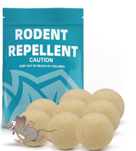 KQPNMJ Rodent Repellent Indoor, Mouse and Rat Repellent for Home, Better Alternative to Ultrasonic, Ideal for Lofts, Vehicle Engines and Storage Areas – 8 Pack
