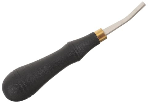 GLEAVI Edelstahl Lederausgleicher Feile 5mm Flachfeile Polierwerkzeug für Lederhandwerk Ergonomisch Langlebig