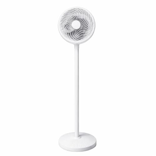 Max Star - Ventilador de Pie Silencioso 10 – Oscilación 120°, 3 Velocidades, 70W, Altura Ajustable, Modo Sueño, Flujo de Aire Potente, Blanco