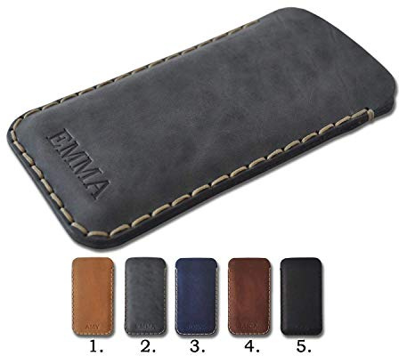 Housse en cuir pour iPhone. Étui Personnalisé Pochette Case Coque