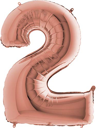 Grabo 232RG-P Nummer 2 Superloon Einzelpack, Länge 101,6 cm, Farbe-Roségold, Einheitsgröße