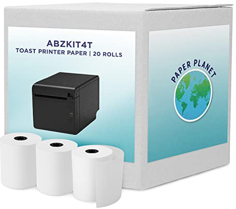 PaperPlanet Thermal Paper for Toast TP200 Printer | 20 Rolls