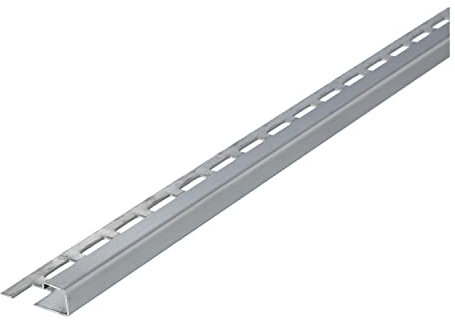 Fliesenschiene, Fliesenprofil, Quadratprofil, Edelstahl (V2A) gebürstet, Länge 2,50 m 12,5 mm Höhe 10 Stück Setpreis