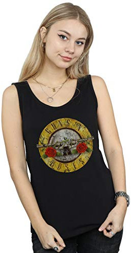 Guns N Roses Women's Vintage Bullet Logo Vest Black Large
