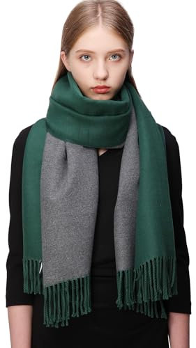 RIIQIICHY Sciarpa Regalo Donna Compleanno Invernale Verde Pashmina Scialle Caldo Sciarpone Inverno Stola Elegante