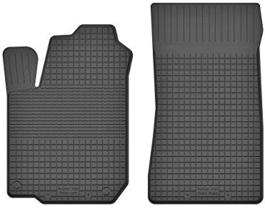 2 Stück Gummifußmatten Vorne kompatibel mit Renault TWINGO II (Bj. 2007-2014) ideal angepasst