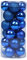 Morbuy Bolas de Navidad 24 Piezas 3/4/6/8cm Colgante de Pared Bolas de árbol de Navidad Adorno de Pared, Árbol Decorativas Boda de Fiesta Suministro Hogar Decoraciones para Festivales 8cm,Azul Oscuro