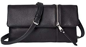 NYZE Damen Clutch - 100% Vegane Umhängetasche/Abendtasche Schwarz
