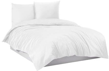 Mixibaby Luxus Flannel Feinbieber Bettwäsche Bettgarnitur Bettbezug 135x200cm 200x200cm, Größe:135 x 200 cm, Farbe:Weiß