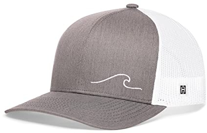 Haka Ocean Wave Embroidered Trucker Hat Outdoor for Men & Women Adjustable Baseball Cap Mesh Snapback Golf