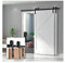 GIFSIN 12FT/366cm Sliding Barn Door Kit - Hardware for Double Door - Max Width 183cm