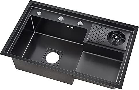 Wddwymll Fregadero de Acero INOX,Fregadero Cocina,Fregadero Encastrar con Escurridor,para Restaurante, Lavandería, Bar, Casas de Alquiler