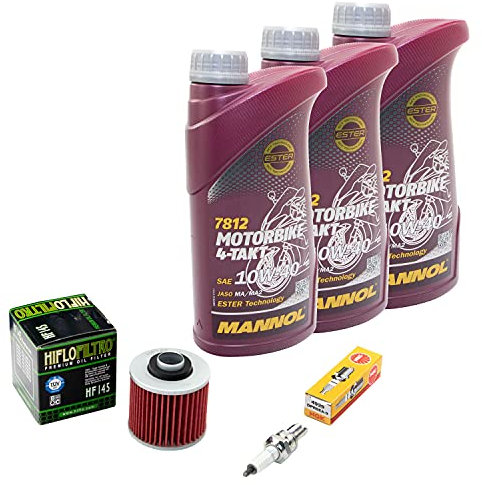 Wartungspaket Öl 3L + Ölfilter + Zündkerze für Yamaha XT 600 XTZ 660 XT600 XTZ660 3TB 3UW 3YF 4MD Bj 1990-1995