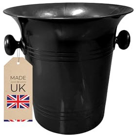 Chabrias Ltd Champagne, Wine, Beer, Ice Bucket Cooler, Bar Accessories, Ice Buckets For Parties, Ice Buckets, Champagne Ice Bucket 3.5 Litre Bottle Cooler Chiller UK Made (1, Black)