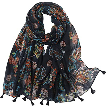 MAIRY Tuch Damen Mädchen Elegantes Accessoire - Halstuch Schulter Tuch oder Umschlagstuch einsetzbar Kopftuch Oma M0129