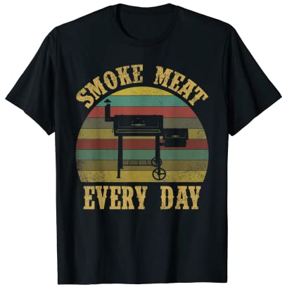 Lustiges BBQ Pit Reverse Flow Smoker Zubehör Papa Grill Geschenk T-Shirt