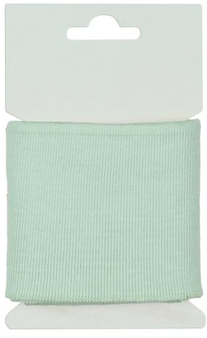Cuff Bündchen Öko-Tex 135x7cm Strickbündchen Baumwolle in 50 Farben erhältlich, Farbe:015 - mint