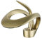 SJQKA Grifo Lavabo Cascada,Grifos Mezclador De Baño De Latón Monomando, Grifo Mezclador De Lavabo,Agua Fria Y Caliente Disponible, Grifo Baño De Latón Con Estilo De Moderno (Dorado)