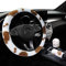 GmeDhc Lenkradbezug, Auto Plüsch Lenkradhülle, Universal Lenkradbezug Teleskop 36-39cm, Weich Bequem Steering Lenkradschoner, Anti Rutsch Lenkrad Abdeckung für Auto Zubehör