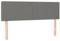 vidaXL Kopfteil 2 STK., Bettkopfteil mit Holzbeinen, Höhenverstellbar Polsterkopfteil für Bett, Betthaupt Bettzubehör Schlafzimmer, Dunkelgrau 72x5x78/88 cm Stoff