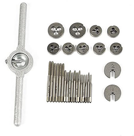 31-teiliges metrisches Mini-HSS-Gewindebohrer und Schneideisen-Set, Modellbau/Uhrmacher, 1 mm - 2,5 mm TE4