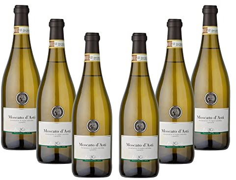 ARIONE | Moscato d'Asti, Annata 2023, Confezione da 6 Bottiglie da 750 ml