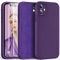 HATOSHI 3 in 1 for iPhone 11 Phone Case, with 2 Pack Screen Protector, [Upgraded Full Camera Protection] Liquid Silicone Silky-Soft Touch Slim Shockproof [Anti-Scratch] [Multi-Color], Midnight Purple