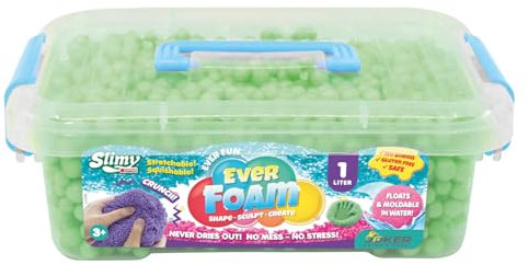 Slimy Ever Foam - der ultimativ sensorische original Wolkenschleim, ASMR Knete, Nicht trocknend, für kreativen Knet- und Modellier-Spaß auch im Wasser