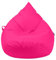 Droplet-Lounge Tropfenform Sitzsack mit Füllung | für Kinder Erwachsene | Indoor & Outdoor geeignet | Wasser-& Schmutzabweisend | Sitzkissen Bodenkissen Beanbag (XXL Durchmesser 80 cm, Pink)
