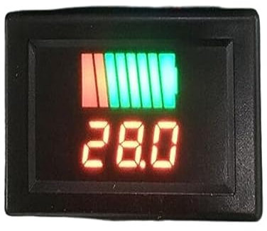 multimetro 12V 24V 36V 48V 60V Indicatore del livello di carica della batteria for auto Misuratore di capacità della batteria al litio Tester Display a LED Tester Voltmetro (Colore : Red 12-60V)