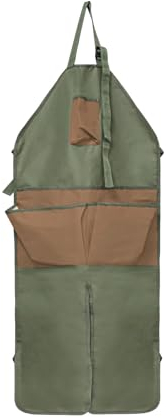 CRSUSUKJ Delantal de Cuero para Carpintero, Trabajo y Portaherramientas - Duradero Con 3 Bolsillos para Herramientas Organizadas - Para Hombre y Mujer
