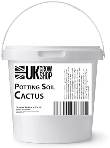 UK GROW : 1L Premium Cactus and Succulent Soil Blend - 1 Litre - Tailored for Thriving Plants in the UK (STRONG BUCKET)