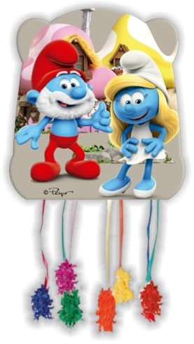 BeenSmile, Pinata Basic PITUFOS, Partyzubehör, Pinata zum Befüllen mit Spielzeug oder Leckereien, Dekoration für Kinderpartys, Geburtstage und Feiern