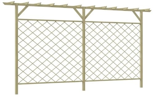 LAPOOH Recinzione di Lattice con Pergolato per Giardino in Legno,Recinzione da Giardino,Recinzioni Decorative da Giardino(SPU:41726)